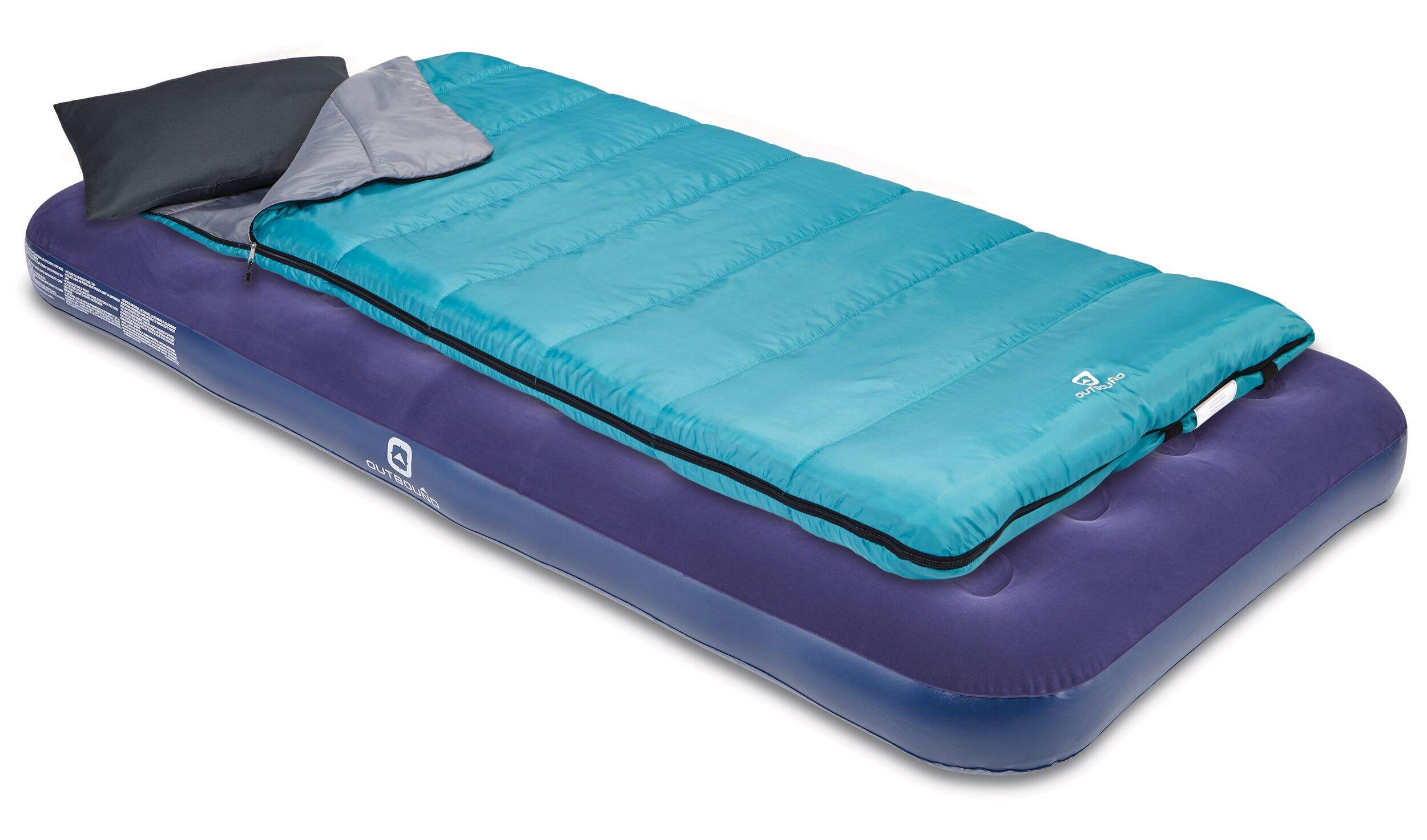 Outbound Twin SingleHigh Inflatable Air Mattress/Airbed w/ Flocked Top