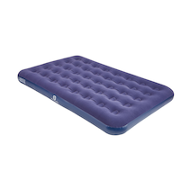 Outbound Double Single-High Inflatable Air Mattress/Airbed w/ Flocked Top & Repair Kit Front_Three_Fourths_Angled_Right