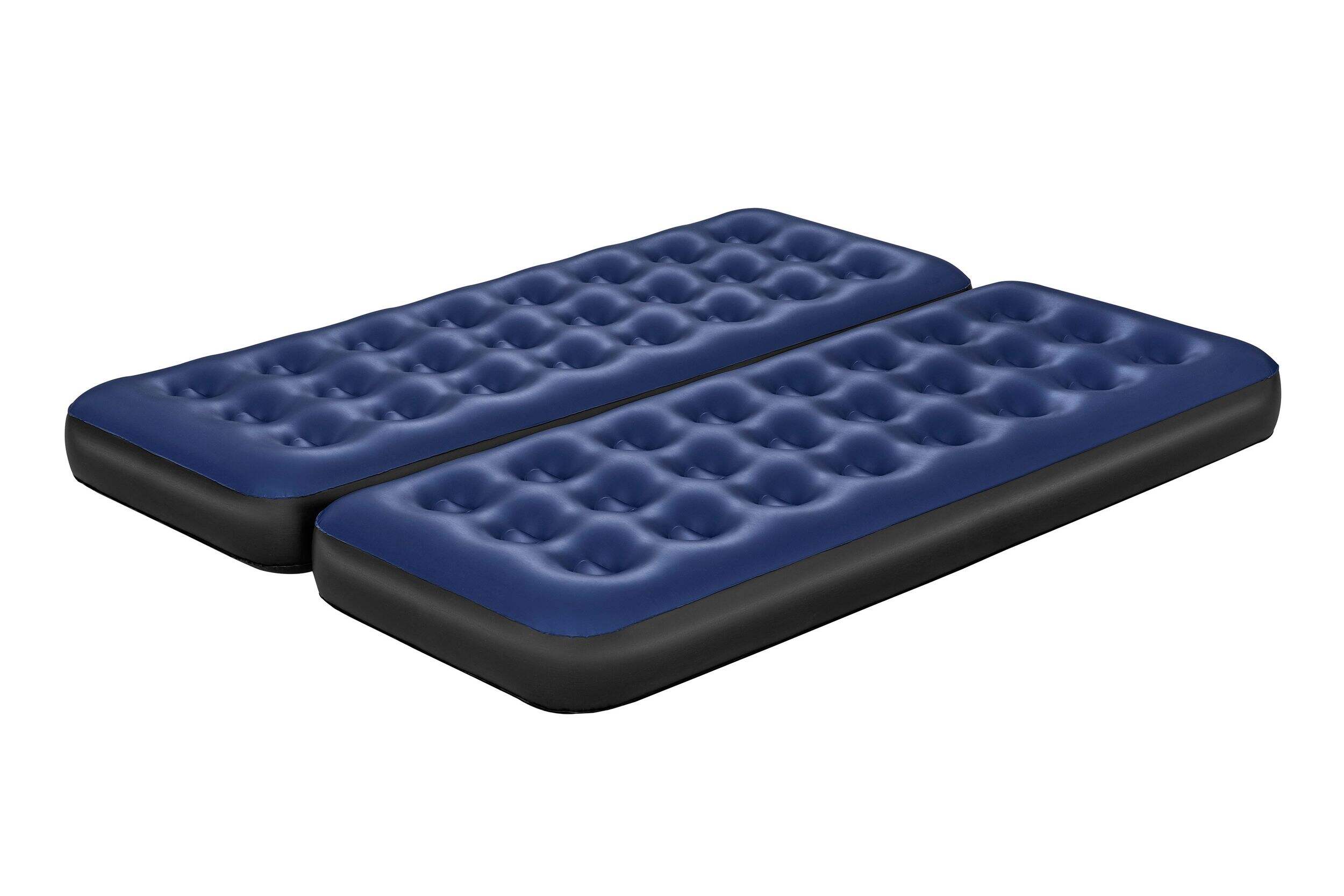 Outbound Twin Single-High Inflatable Air Mattresses/Airbeds w/ Repair Patch, 2-pk Front_Three_Fourths_Angled_Left