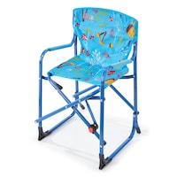 Outbound Kids' Portable Folding Director's Camping Chair w/ Child Safety Lock & Mesh Pocket Front_Angled_Left