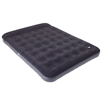 Outbound Queen Airbed with Built-In Manual Pump, PVC, Black