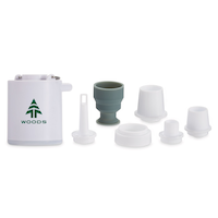 Woods Mini Air Pump, Lightweight & Compact, ABS Plastic, White