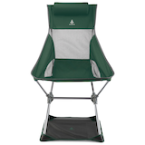 Woods Terra High-Back Powerlite Folding Camping Chair with Sand/Snow Platform & Carry Bag Front_Flat