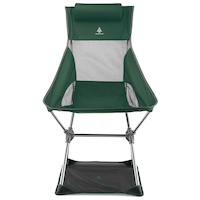 Woods Terra High-Back Powerlite Folding Camping Chair with Sand/Snow Platform & Carry Bag Front_Flat