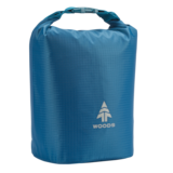 Woods PAW-THORN Roll-Top Portable Dog Food Bag, Blue, All-Sizes Front_Three_Fourths_Angled_Right
