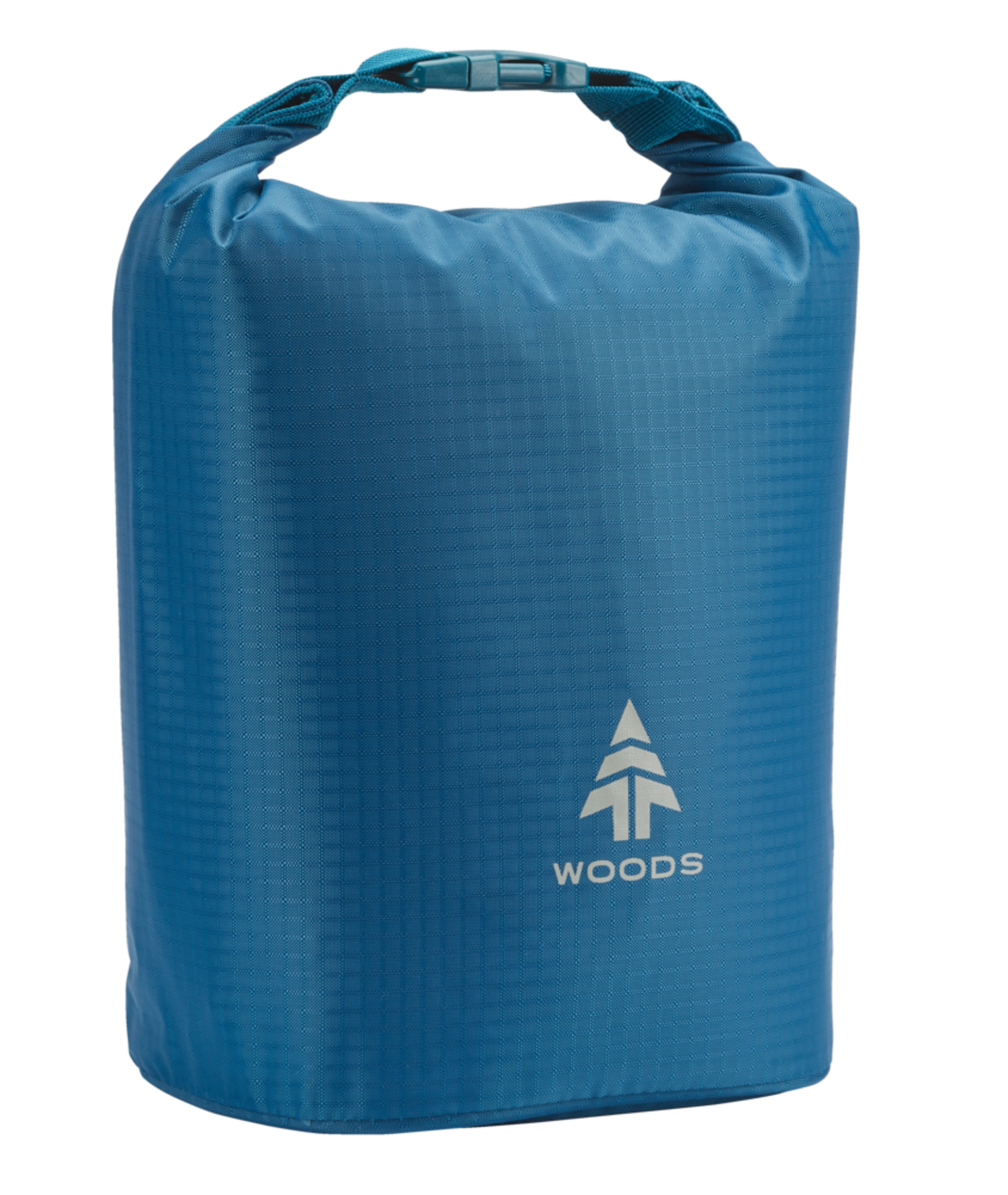 Woods PAW-THORN Roll-Top Portable Dog Food Bag, Blue, All-Sizes Front_Three_Fourths_Angled_Right