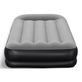 Outbound Double High Flocked Airbed, Queen, Grey Front_Elevated