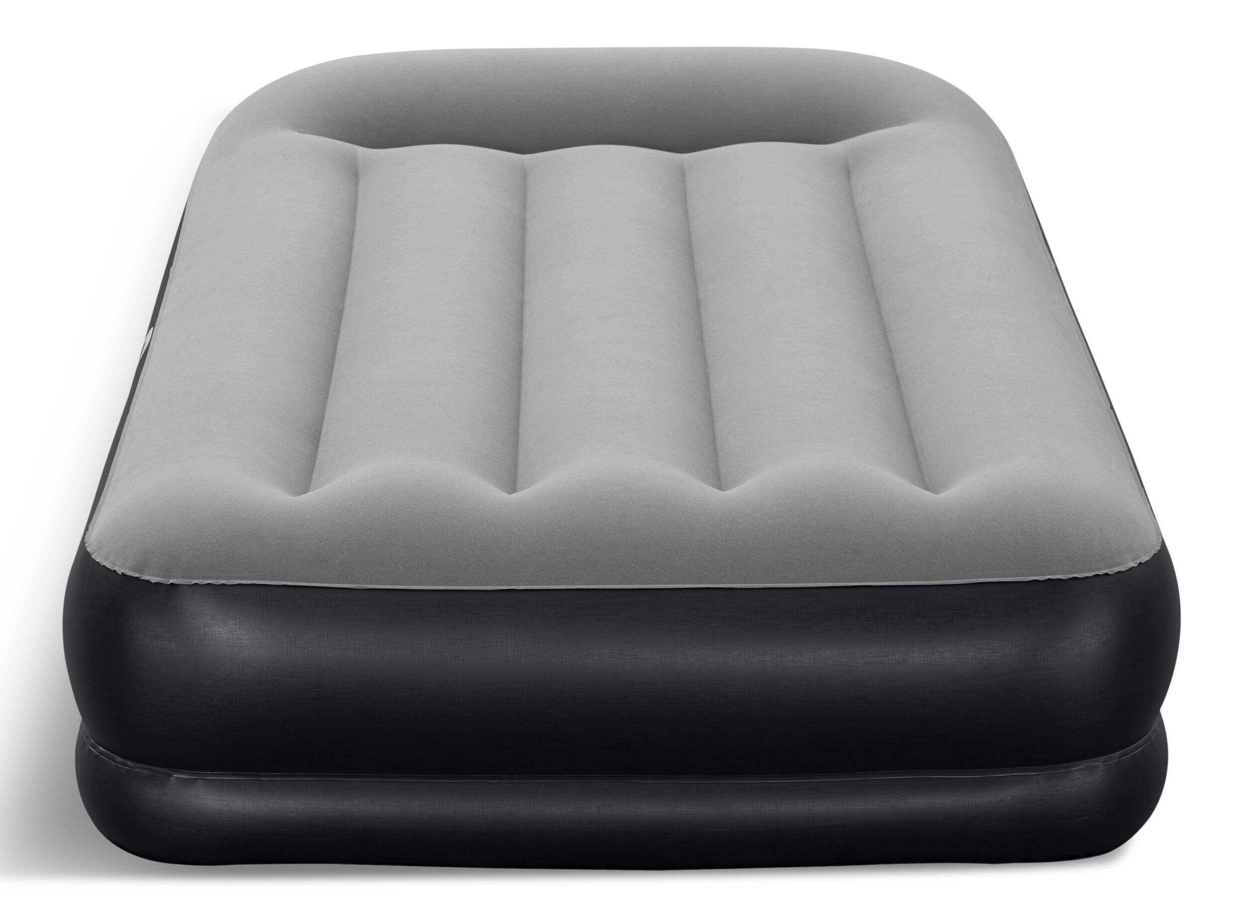 Outbound Double High Flocked Airbed, Queen, Grey Front_Elevated