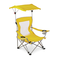 Outbound Sunshade Beach Adjustable Chair, Yellow Front_Three_Fourths_Angled_Right