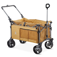 Woods™ Overlander Fully Equipped Folding Wagon, 102-kg Capacity Front_Three_Fourths_Angled_Right
