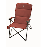 Woods™ Siesta Folding Reclining Padded Camping Chair, Red Front_Angled_Left