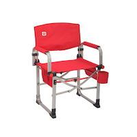 Outbound Boundless Portable Director's Camping Chair, Red Front_Angled_Right