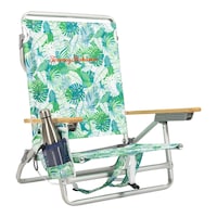 Tommy Bahama Classic 5-Position Folding Backpack Beach Adjustable Chair with Cup Holder, Multi-Colour Front_Three_Fourths_Angled_Right