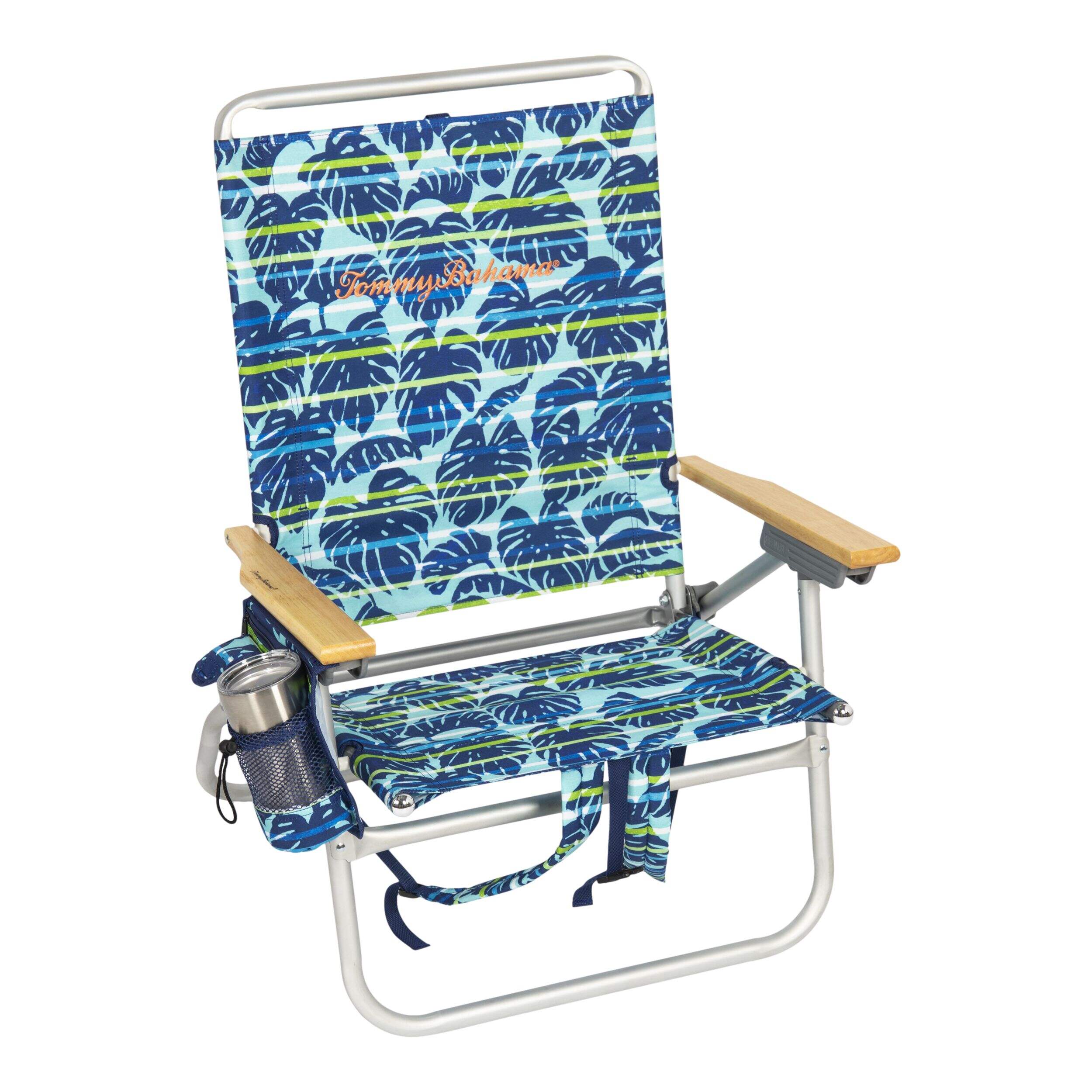 Chaise de camping/plage sac à dos Tommy Bahama Easy In-Easy Out, multicolore Front_Three_Fourths_Angled_Right