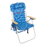 Chaise de camping/plage sac à dos à dossier haut avec lacets 4 positions Tommy Bahama, bleu Front_Three_Fourths_Angled_Right