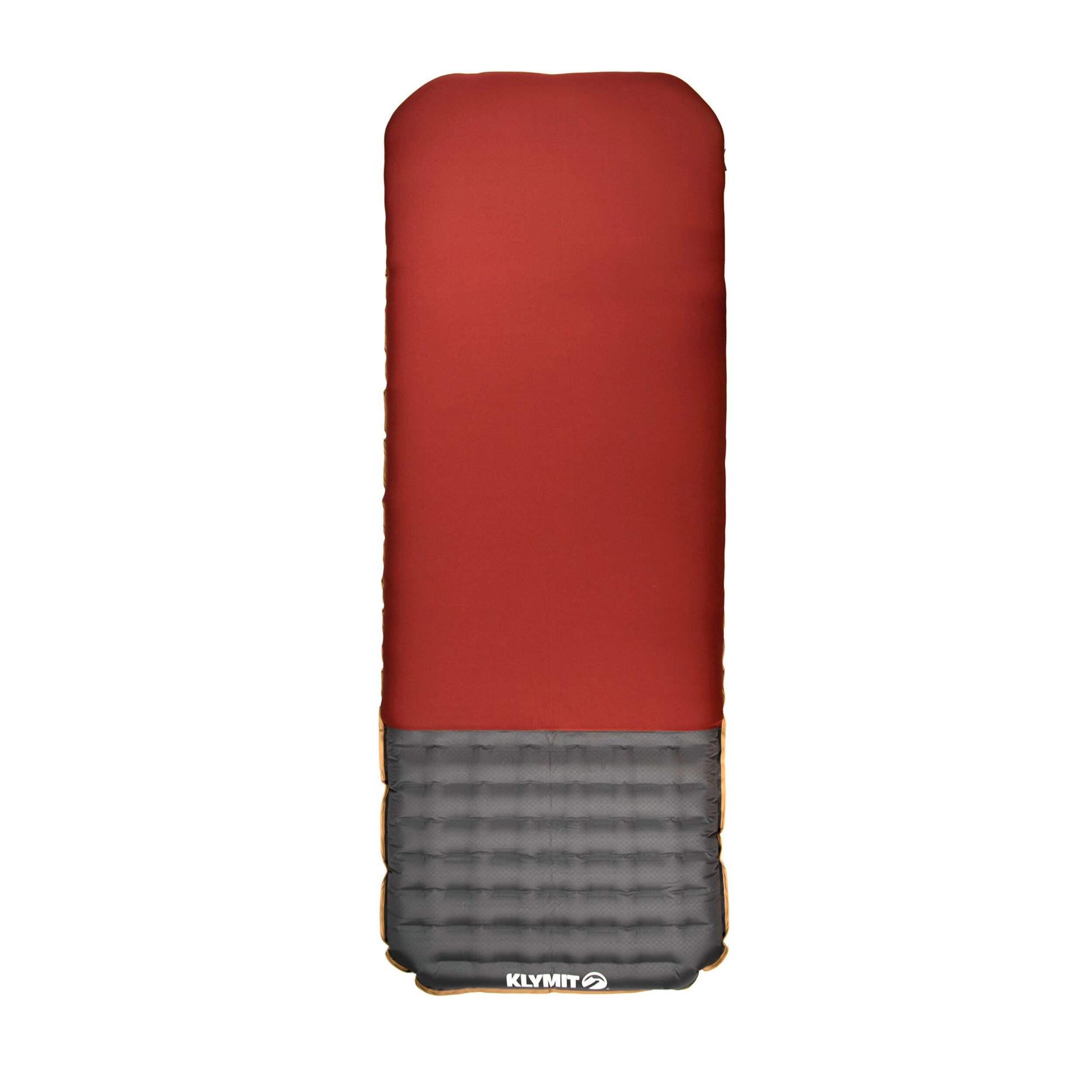 Klymit Klymaloft XL 4-Season Insulated Plush Foam Sleeping Pad for Camping, Red Overhead_Flat