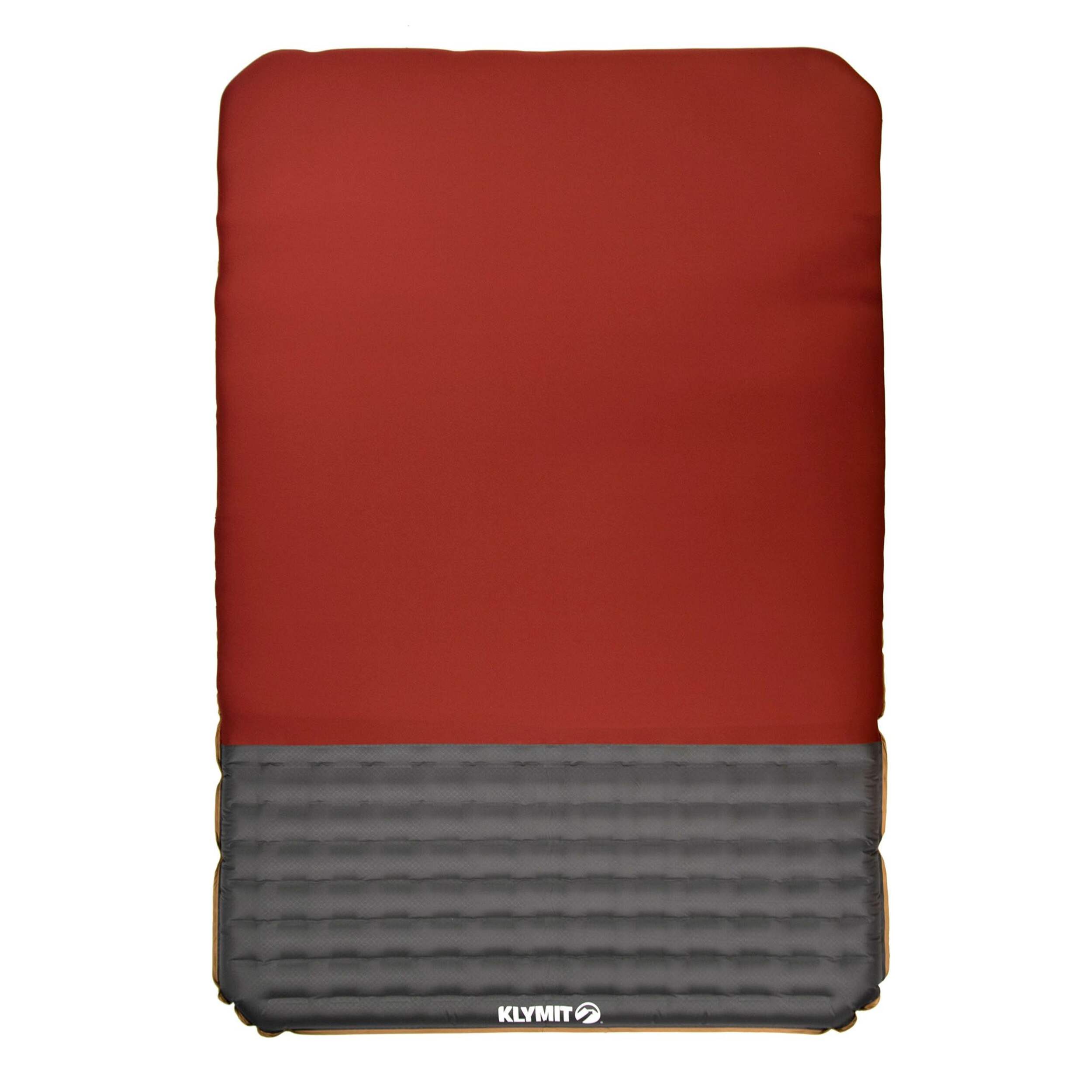 Klymit Klymaloft 4-Season Insulated Plush Foam Camping Sleeping Pad, Double, Red Overhead_Flat