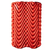 Klymit Insulated Double V 4-Season Lightweight Inflatable Sleeping Pad, Orange Overhead_Flat