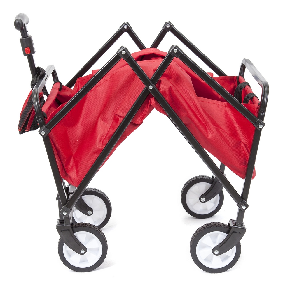 Siena Outdoor Collapsible Folding Utility Wagon w/ Cup Holders, 150 lb