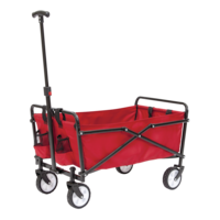 Seina Outdoor Collapsible Folding Utility Wagon with Cup Holders, 150-lb Capacity