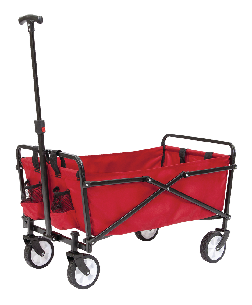 Siena Outdoor Collapsible Folding Utility Wagon w/ Cup Holders, 150 lb