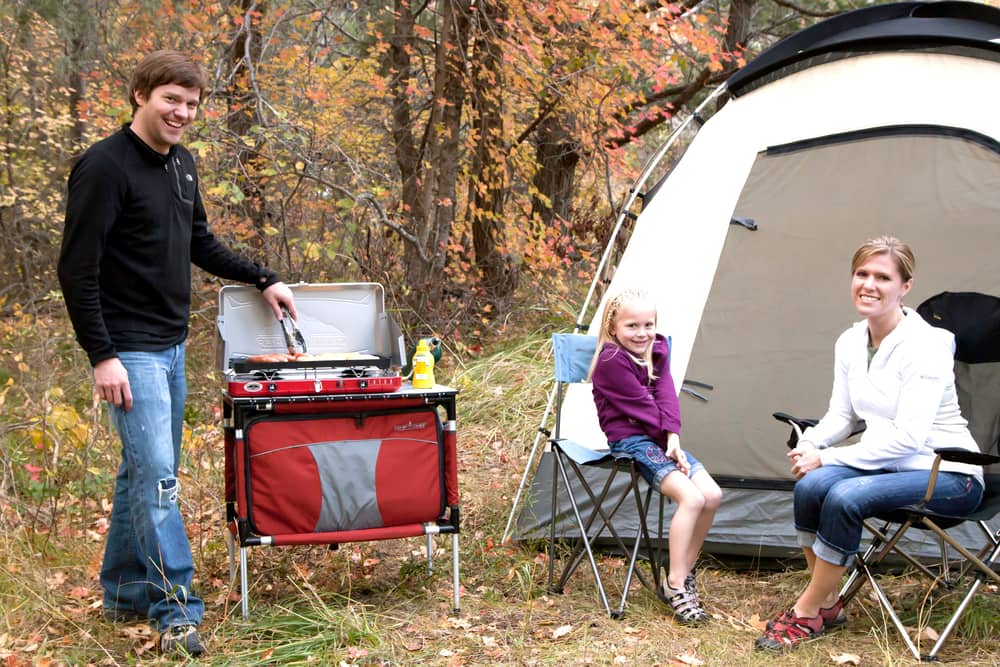 Camp Chef Mountain Series Sherpa Portable Camping Cook Table w/ 4