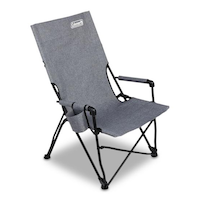 Coleman Forester Series Sling Camping Chair with Cupholder, Grey Front_Three_Fourths_Angled_Right