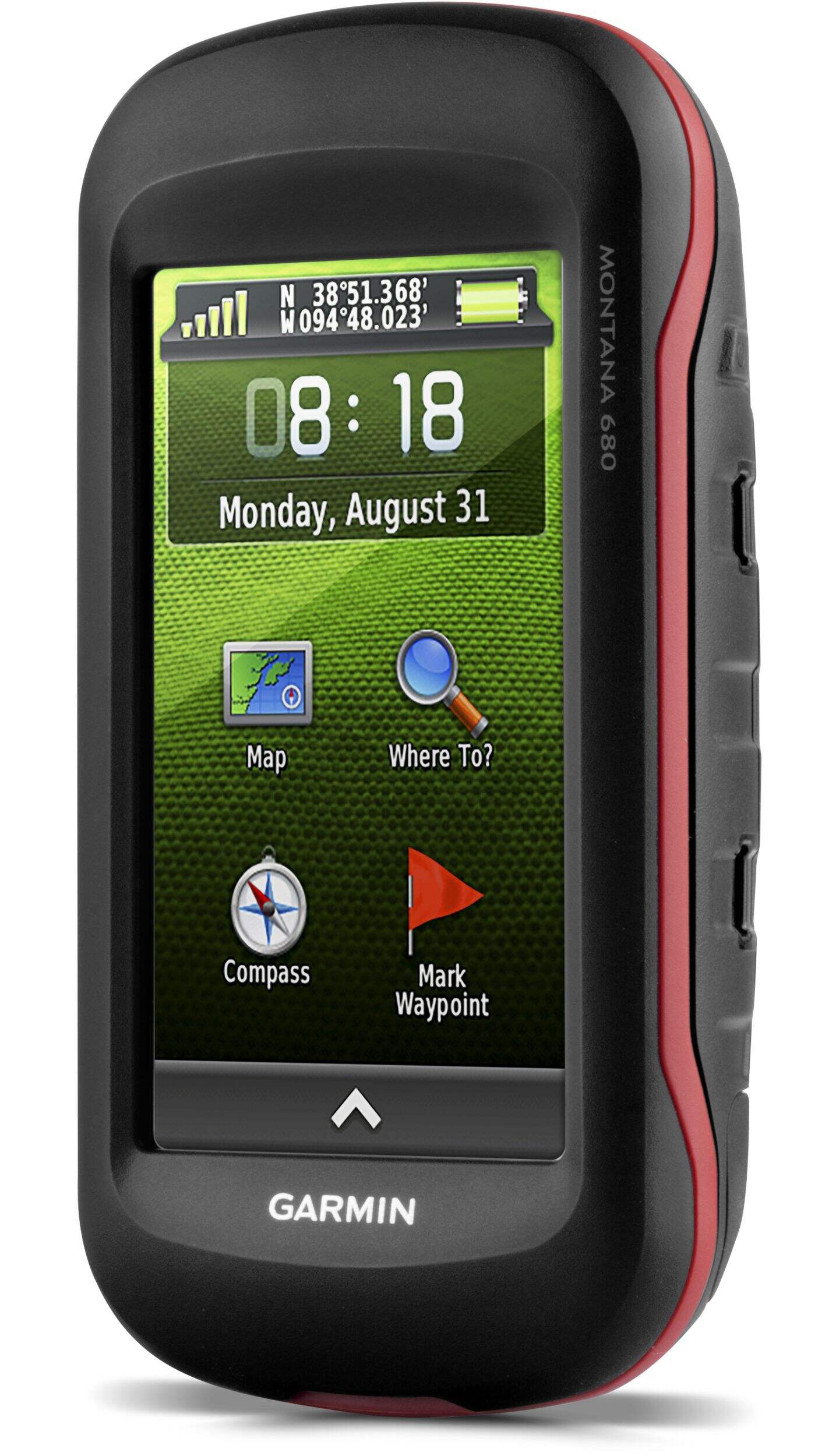 Garmin Montana® 680 Handheld GPS Front_Angled_Left
