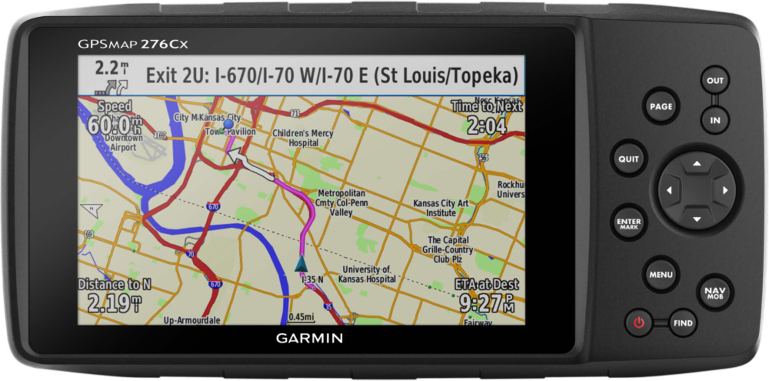 Garmin GPSMAP® 276Cx GPS Navigator Front_Flat