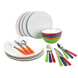 Melamine Dinnerware Set, 25-pc Composite_or_Mixed