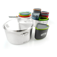 GSI Outdoors Glacier Stainless Steel Camper, Rust proof Cookware