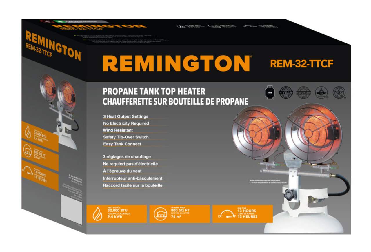 Remington REM-32-TTC-O 32,000 BTU LP Double Head Tank Top Heater