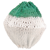 Coleman Slip-On Rosette Shape #51 Lantern Mantles, Green & White Front_Flat