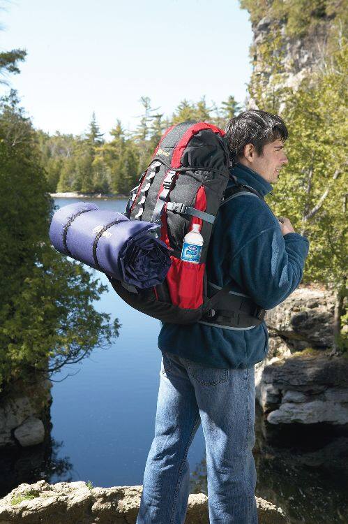 Woods Portage Roll Top Waterproof Dry Backpack For  Camping/Hiking/Canoeing/Kayaking, 65-L