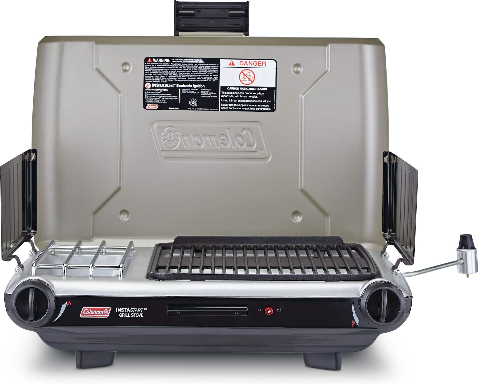 Coleman Double-Burner 20,000 BTUs Electronic Ignition Grill Camp Stove |  Canadian Tire