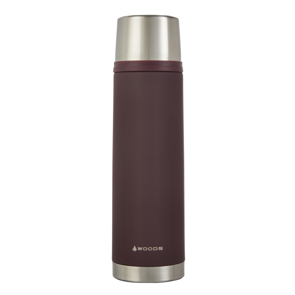 Woods™ Stainless Steel Insulated Rubberized Vacuum Flask/Bottle, 1L Canadian Tire