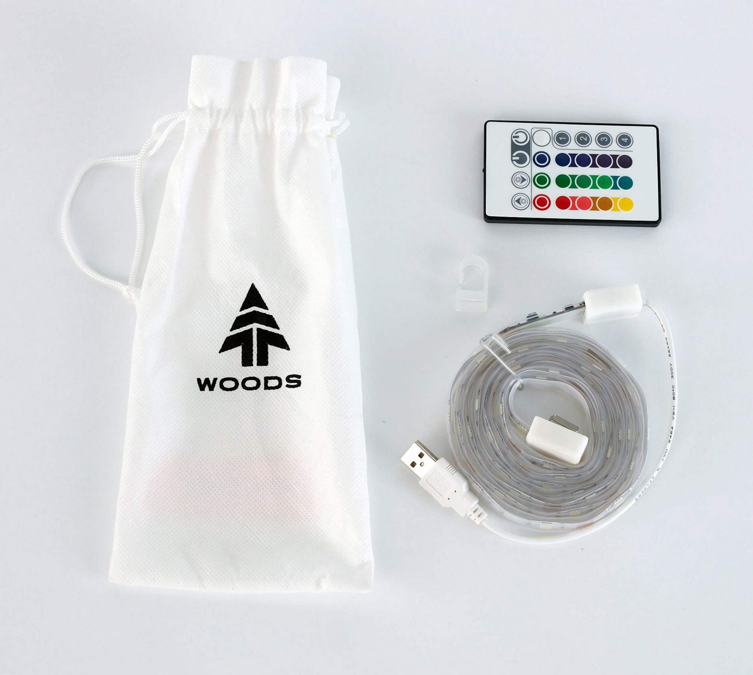 Woods LED String Light with Remote, Multi-Colour, 5-ft Composite_or_Mixed