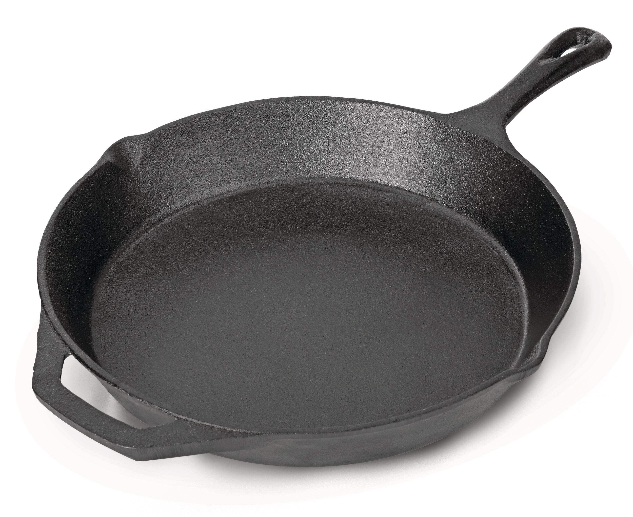 Woods™ Cast Iron Camping Pan, 12-in Front_Three_Fourths_Angled_Left