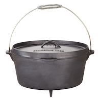 Woods™ Cast Iron Over-Safe Camping Dutch Oven, 7L Front_Elevated