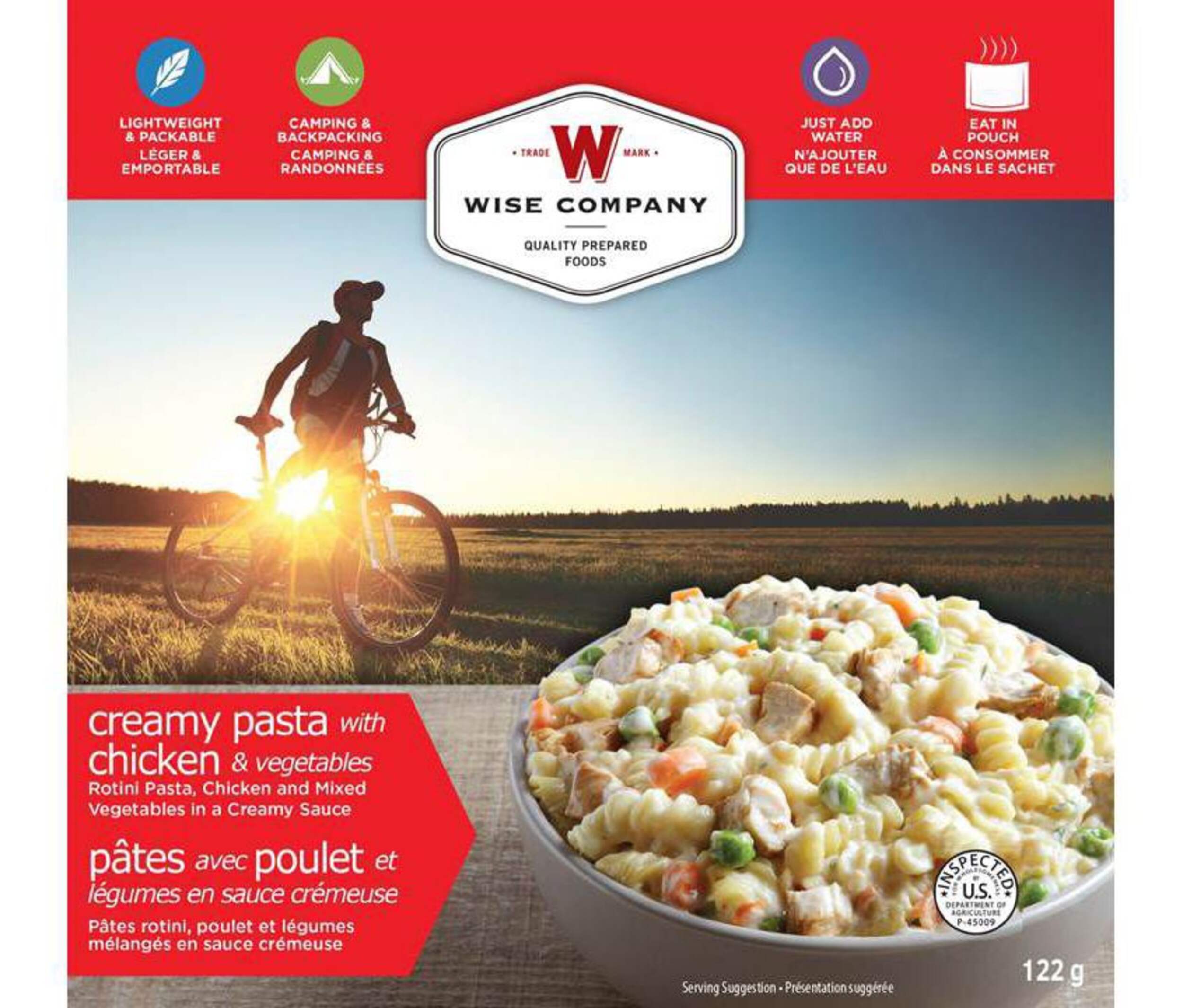 Wise Company Creamy Pasta with Chicken & Vegetables, 122-g Front_Flat