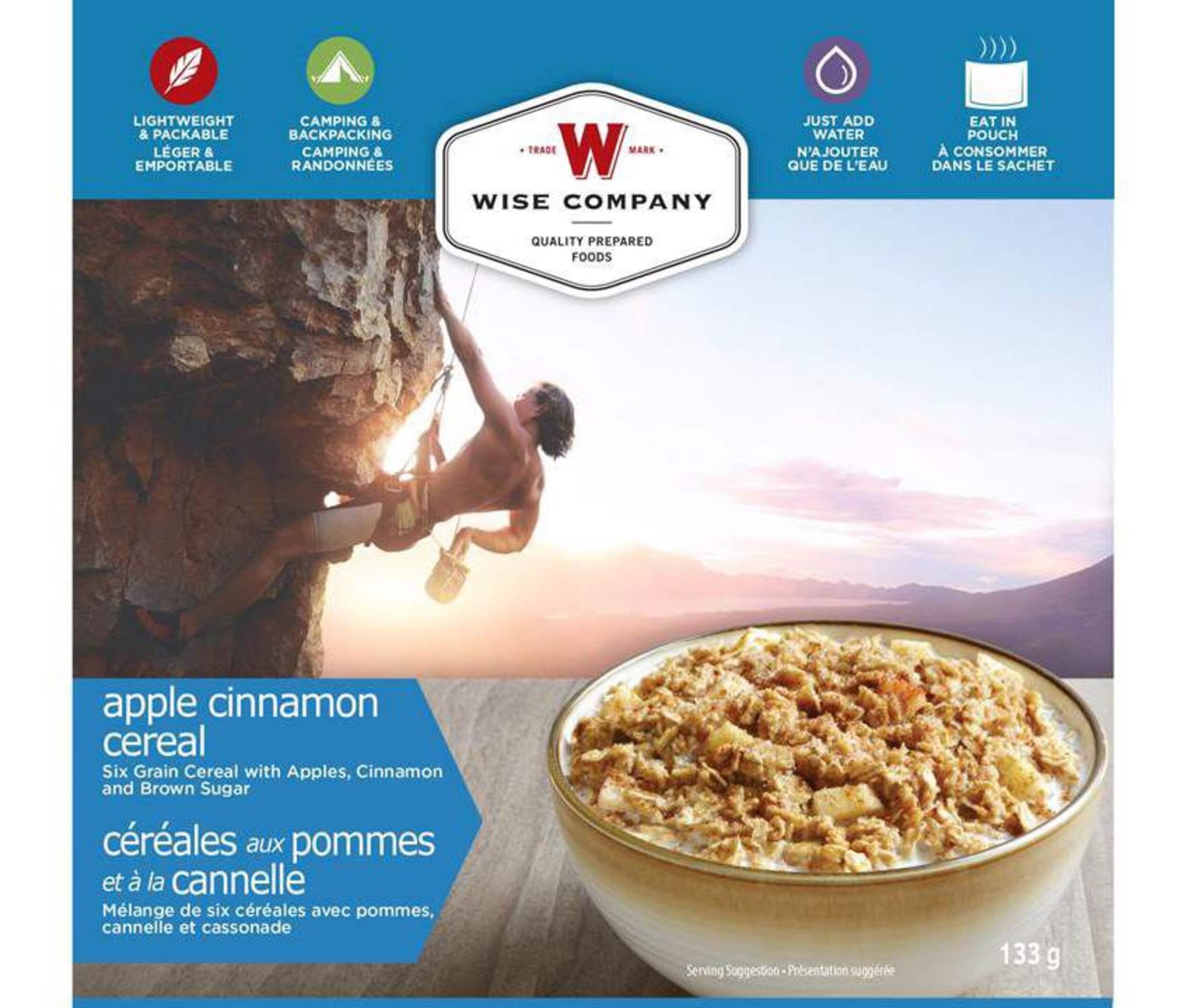 Wise Company Apple Cinnamon Cereal, 133-g Front_Flat