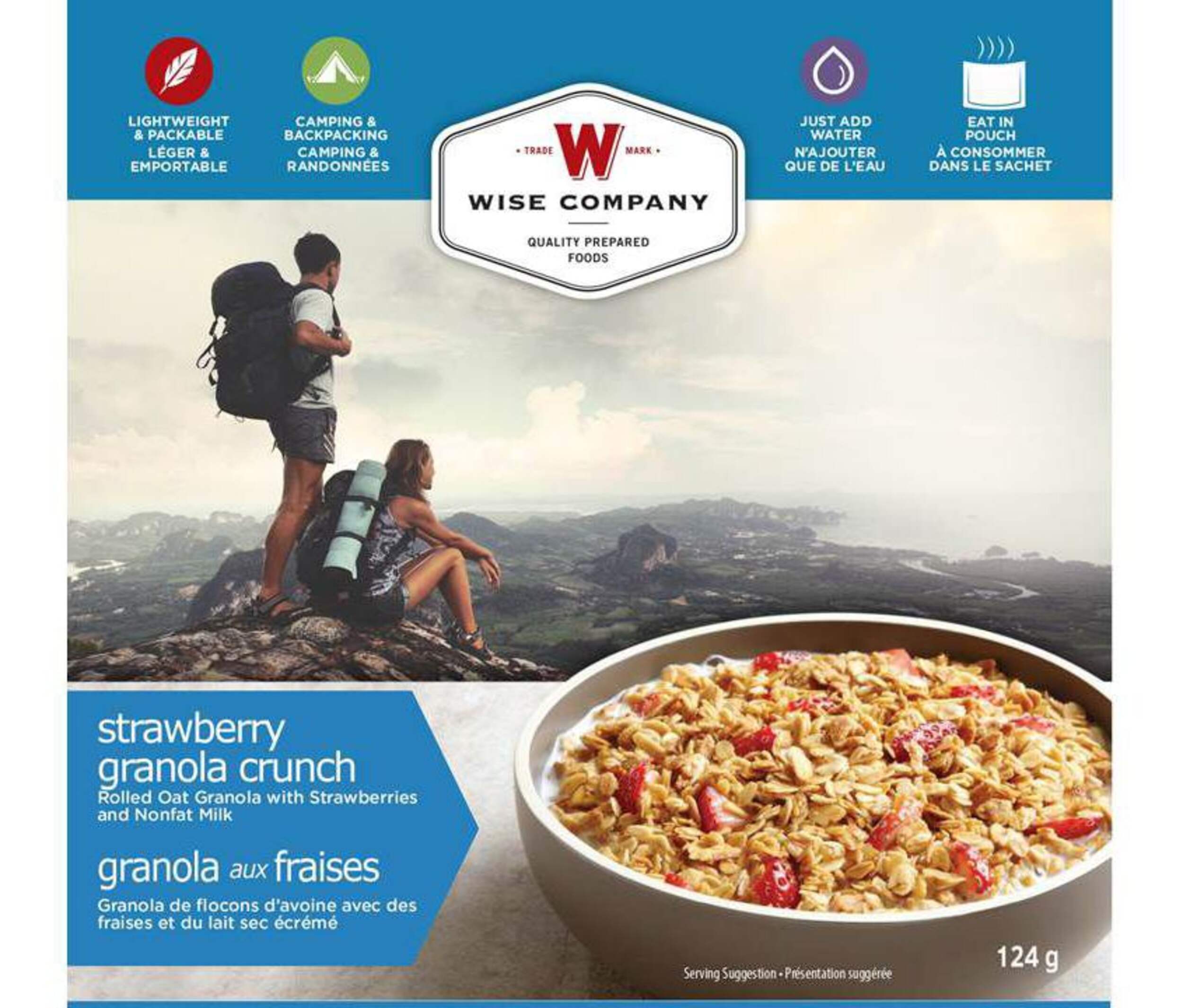Wise Company Strawberry Granola Crunch, 124-g Front_Flat