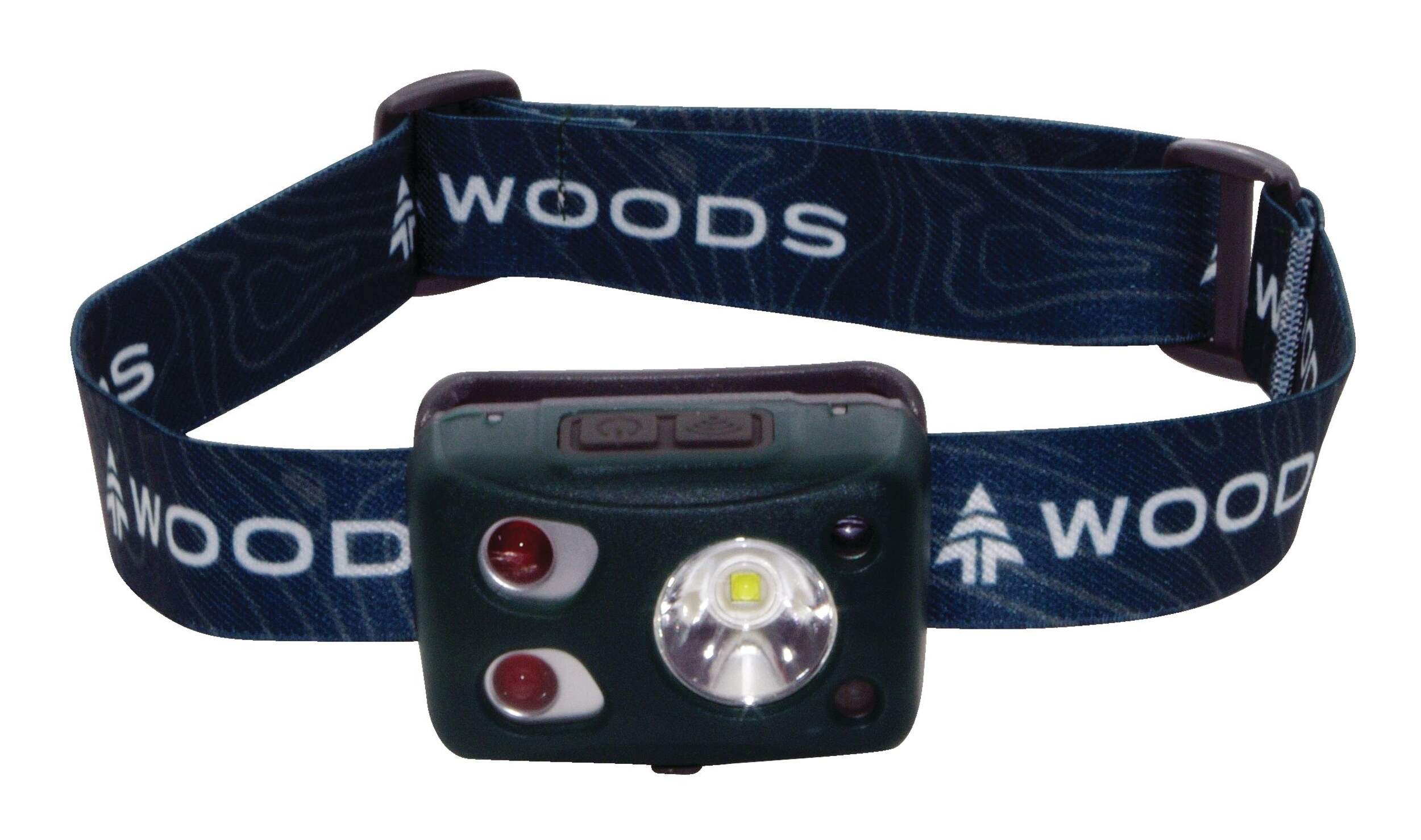 Woods™ Flair High Output LED Camping Headlamp,1200 mAh, 250 Lumen Front_Elevated
