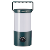 Woods™ Antares Battery-Powered LED Camping Lantern w/ USB Port & LED Indicator, 450 lumens Front_Flat