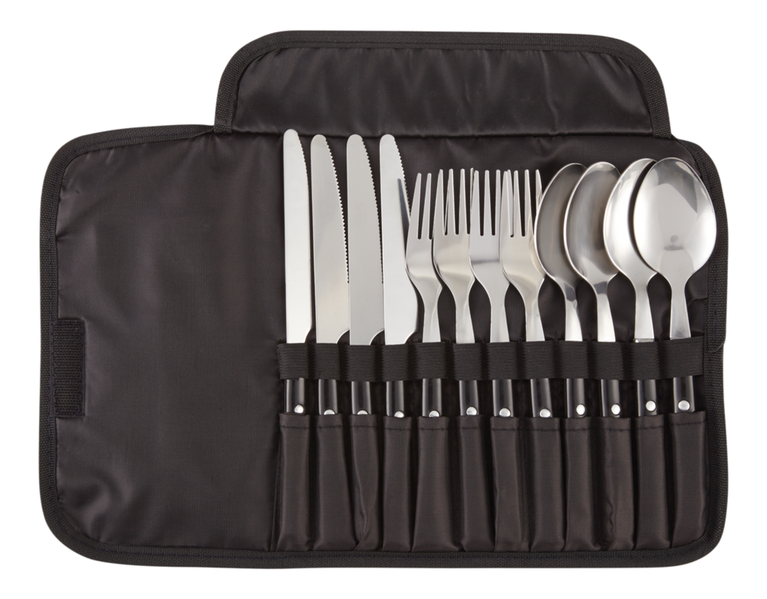 Outbound Stainless Steel Flatware Set, 12-pc Overhead_Flat