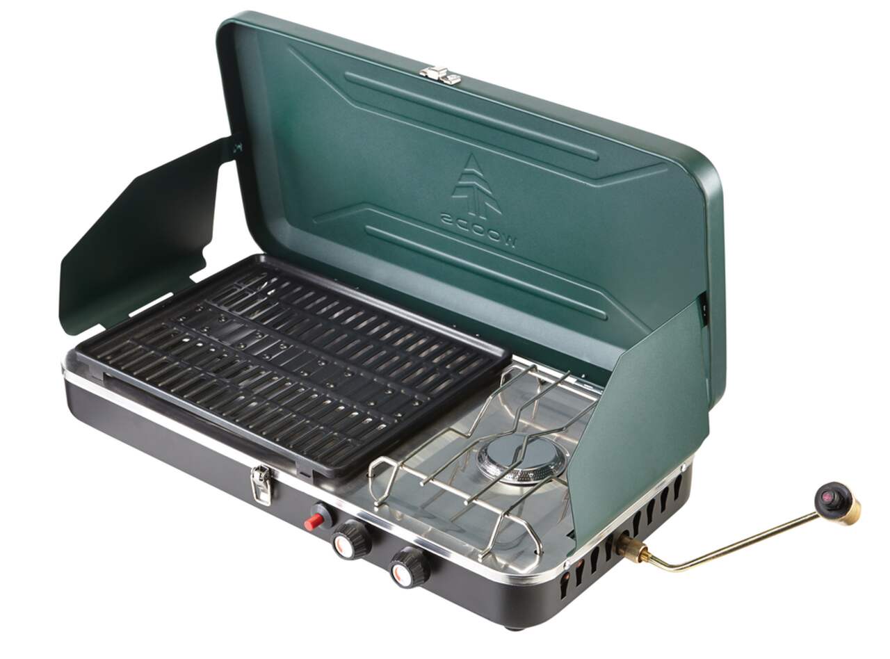 Woods™ Double Burner Camping Stove & Grill