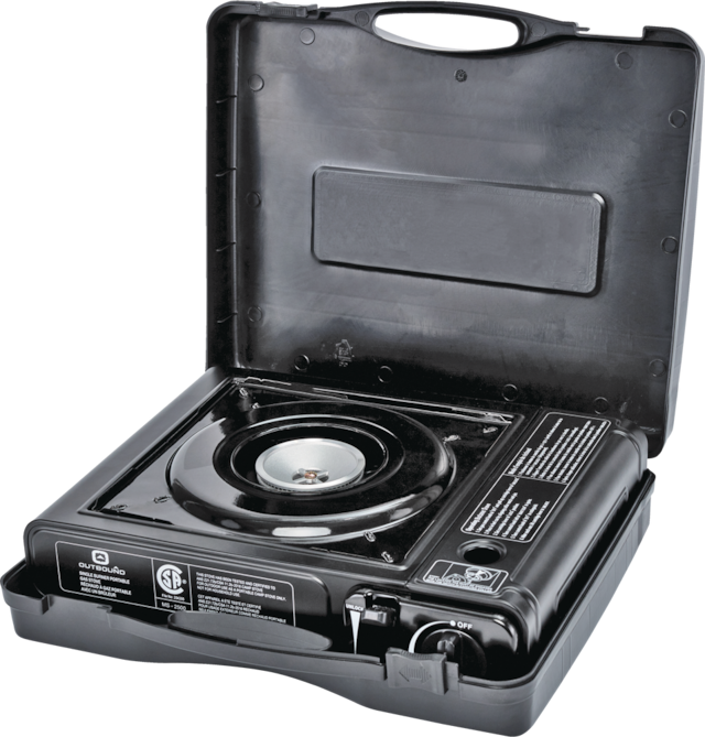 Outbound SingleBurner 8,000 BTUs Butane Camp Stove with HeavyDuty