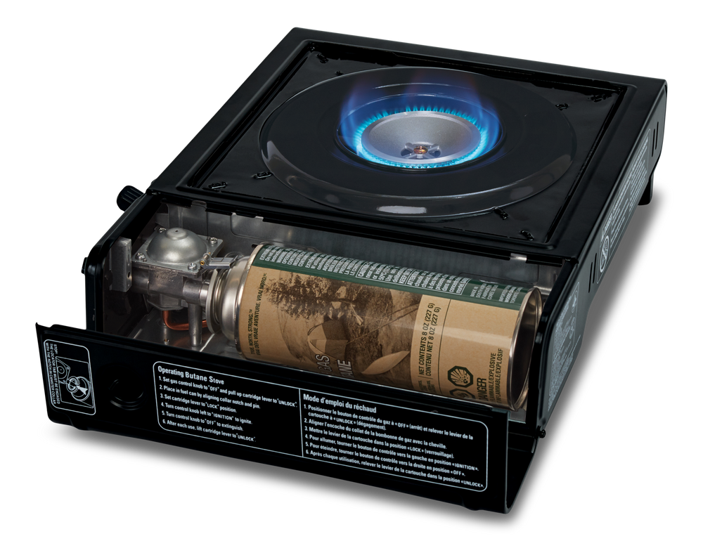 Outbound SingleBurner 8,000 BTUs Butane Camp Stove with HeavyDuty