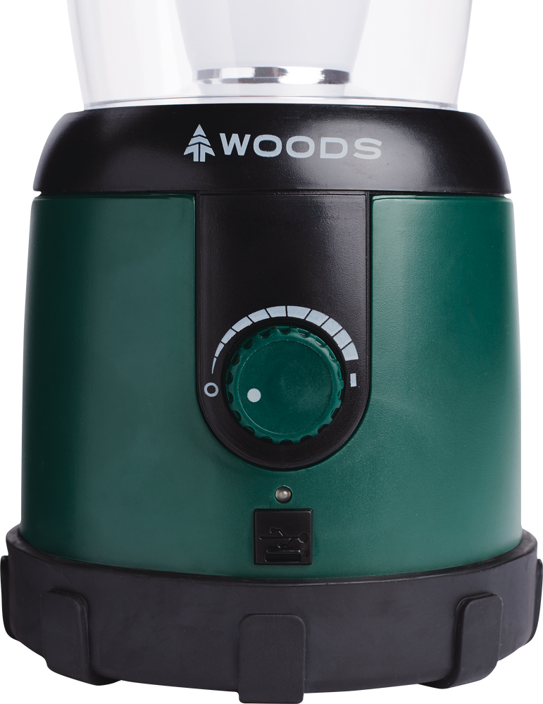 Woods™ Rechargeable LED Camping Lantern w/ USB Charger & Hanging Hook