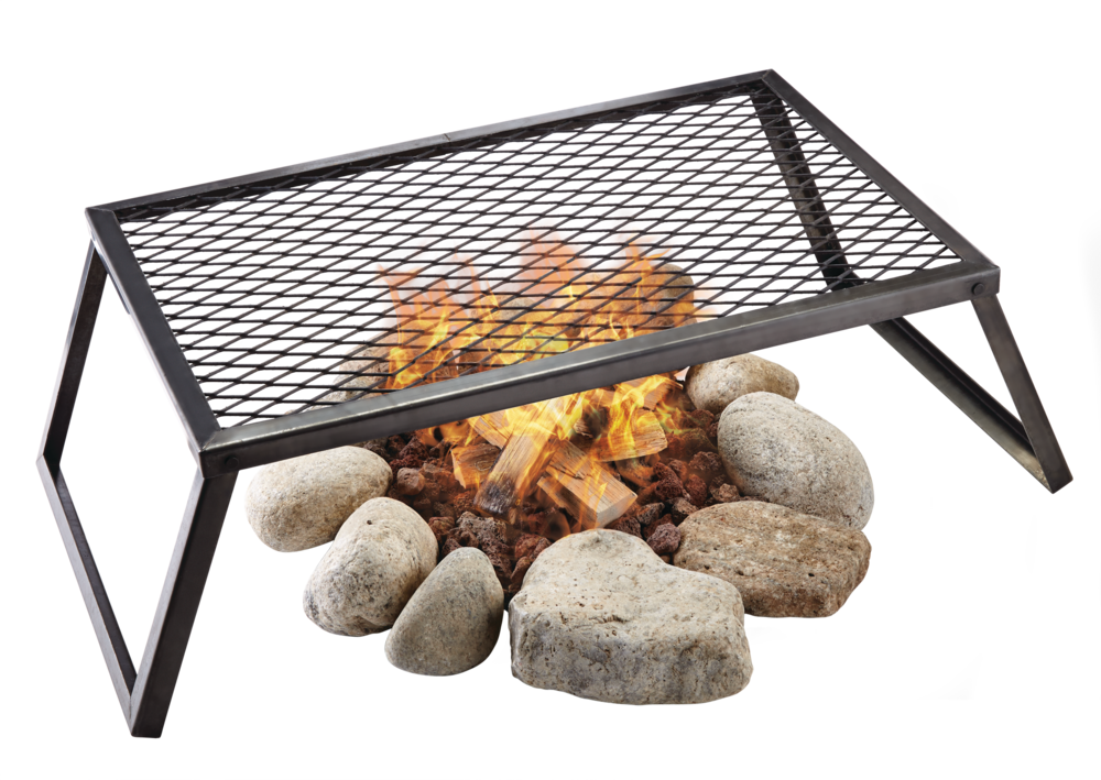 Woods Outfitter Cooking Grate 24 In, Sunnydaze Foldable Fire Pit Cooking Grill Grater